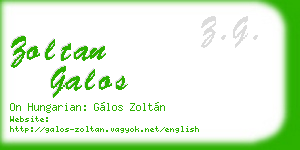 zoltan galos business card